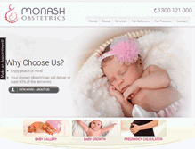 Tablet Screenshot of monashobstetrics.com.au